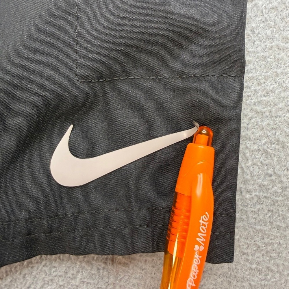 Nike Swim Trunks Board Shorts Regular Fit XL Gray Black Colorblock Drawstring - Picture 9 of 14